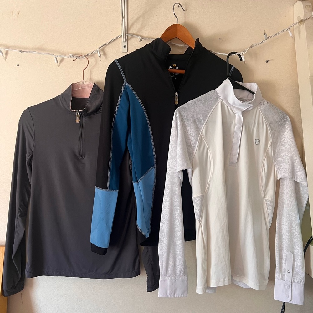 Equestrian riding and show shirts